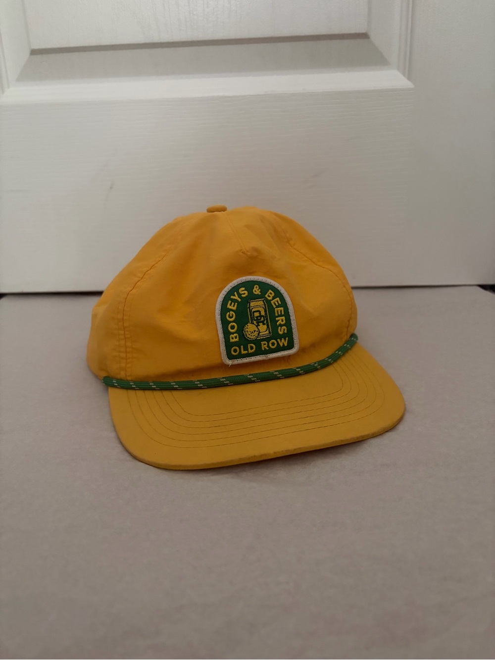 Bogey's & Beers Old Row Yellow Rope-Trim Cap